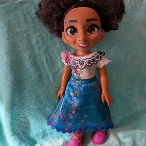 Colorful Kids Doll with Blue Dress